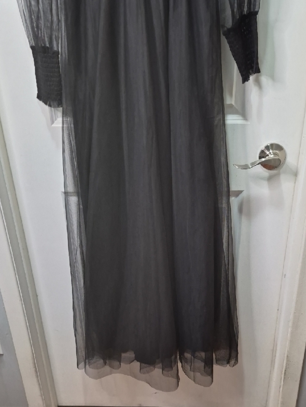 Baltic Born Layla Tulle Black Sheer-Mesh Long Sleeve Maxi Dress - Picture 9 of 15
